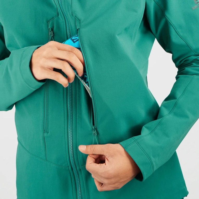Chaquetas Salomon Outpeak Softshell Full Zip Hombre Turquesa | MX PCRV247